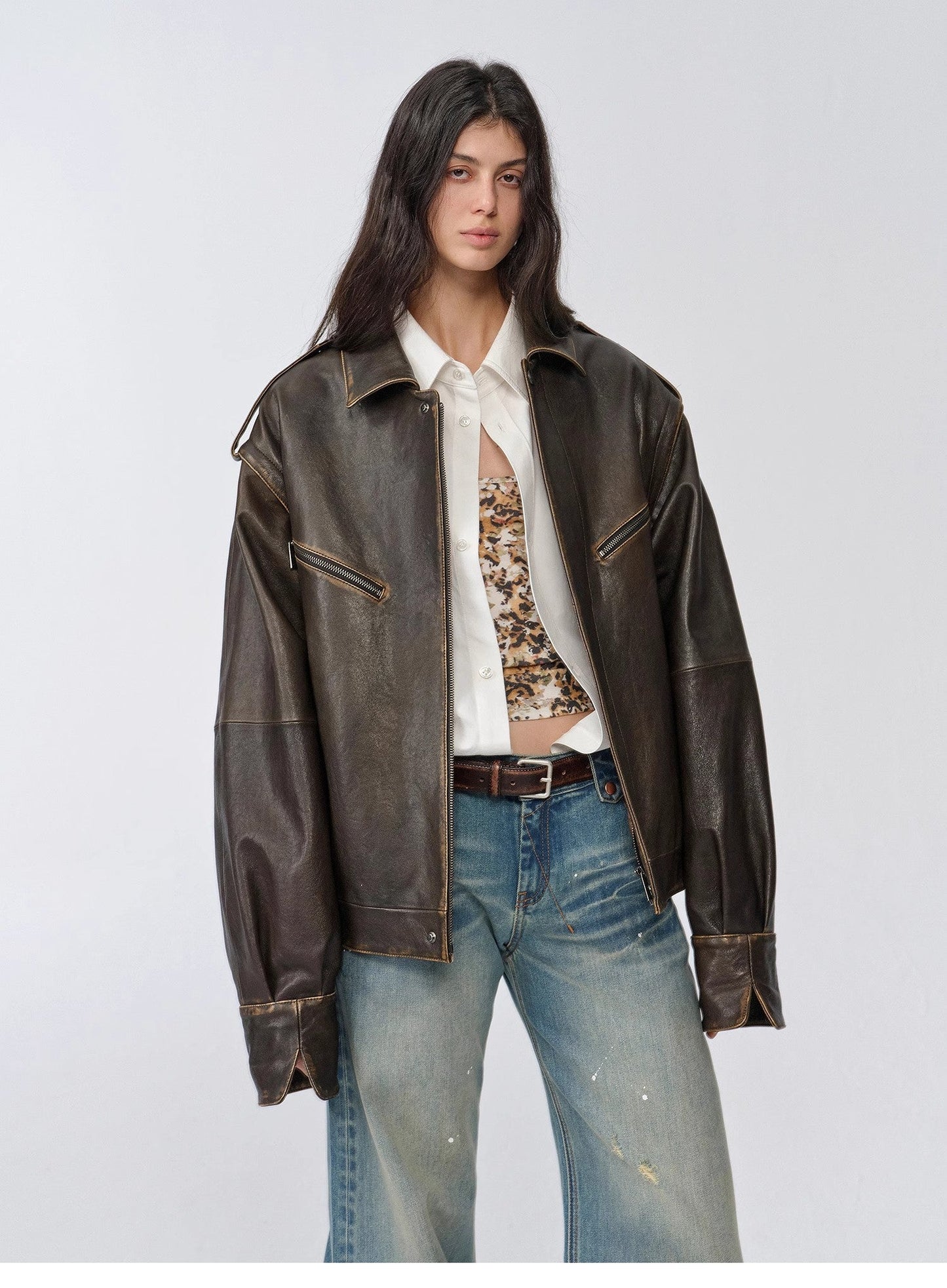 Two-Way Genuine Leather Jacket