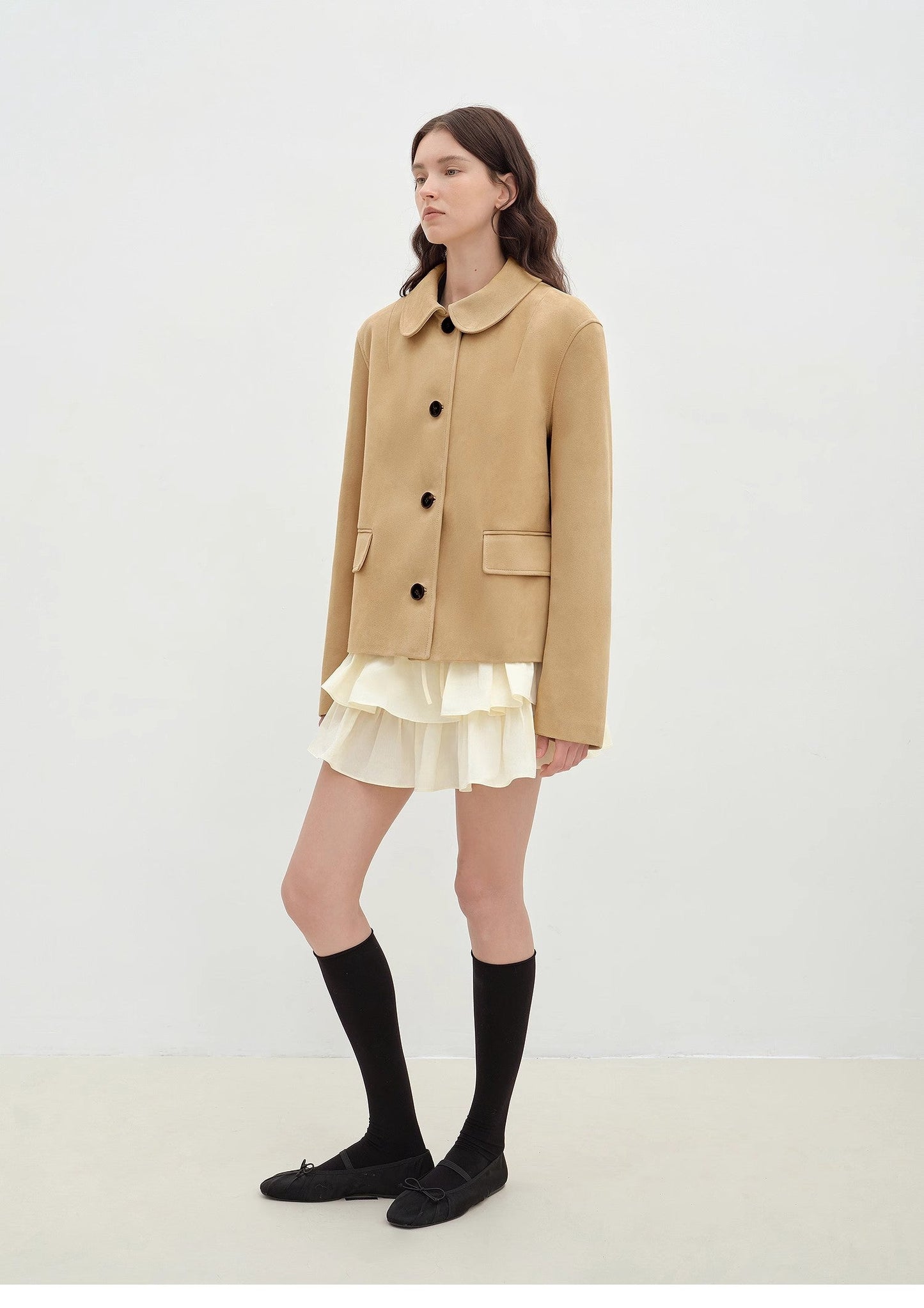 Velour Beaded Suede Leather Jacket