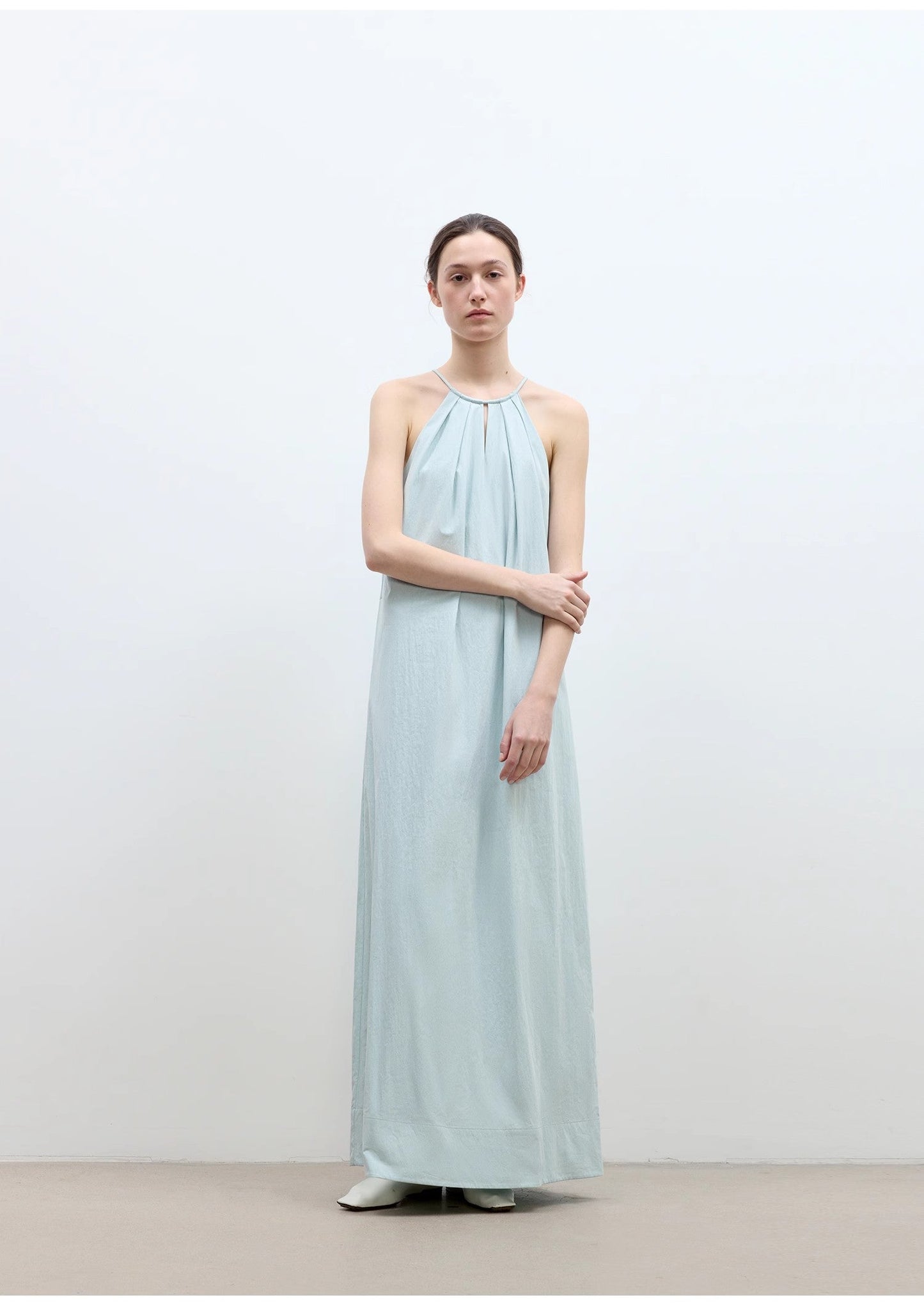 Minimalist Rule Halter Neck Dress