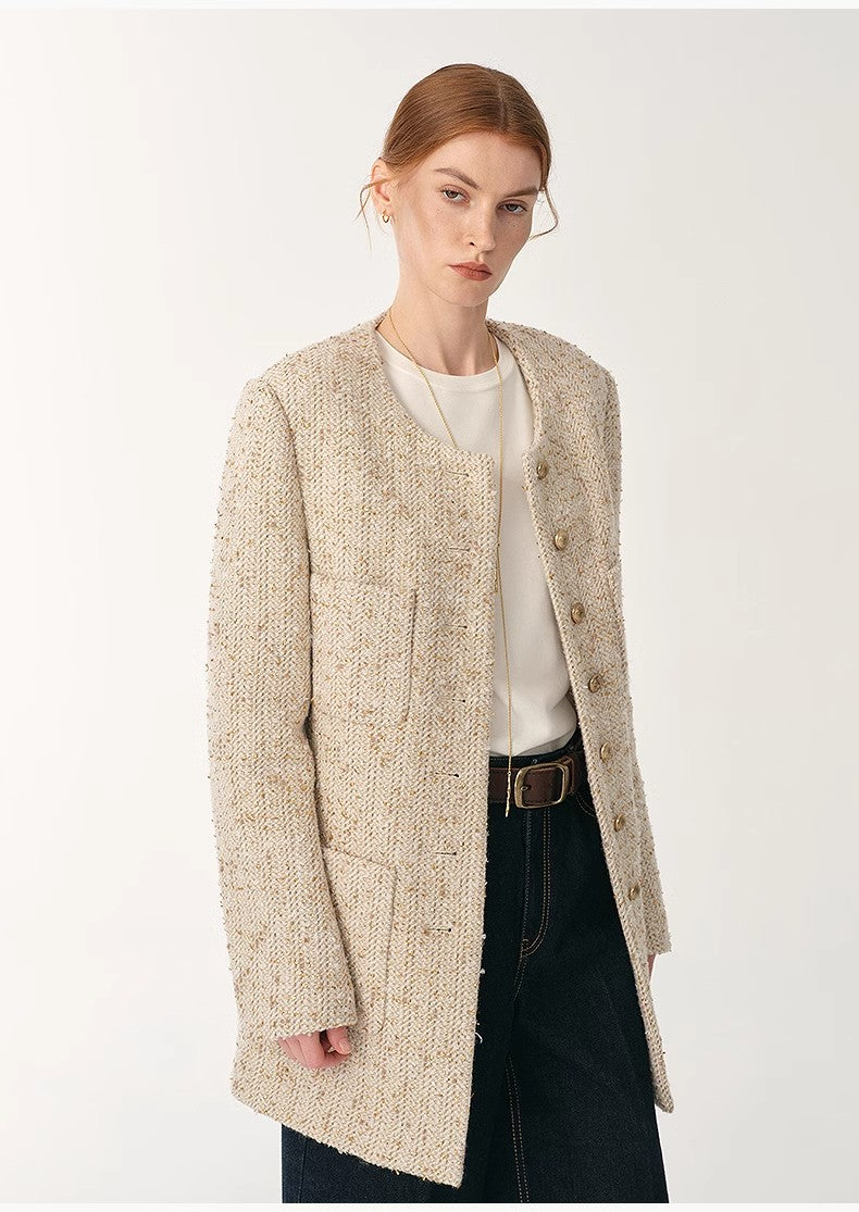 Tweed Pocket Slim Chanel Jacket