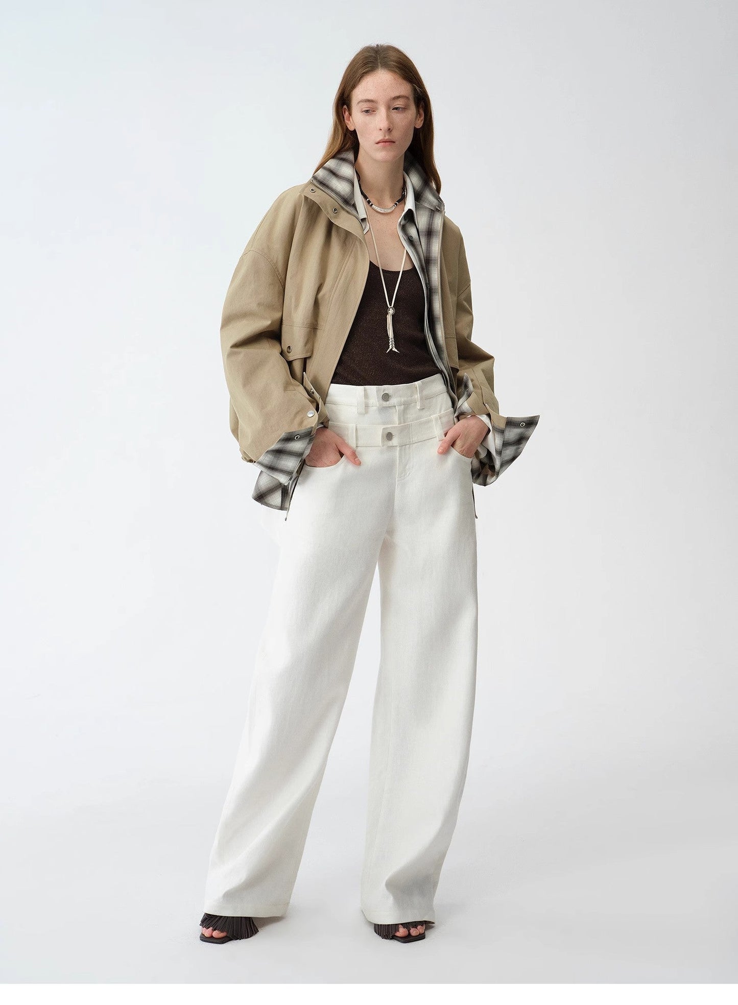 "Weiss Love Letter" Old Money Style Linen Cut Scimitar Pants