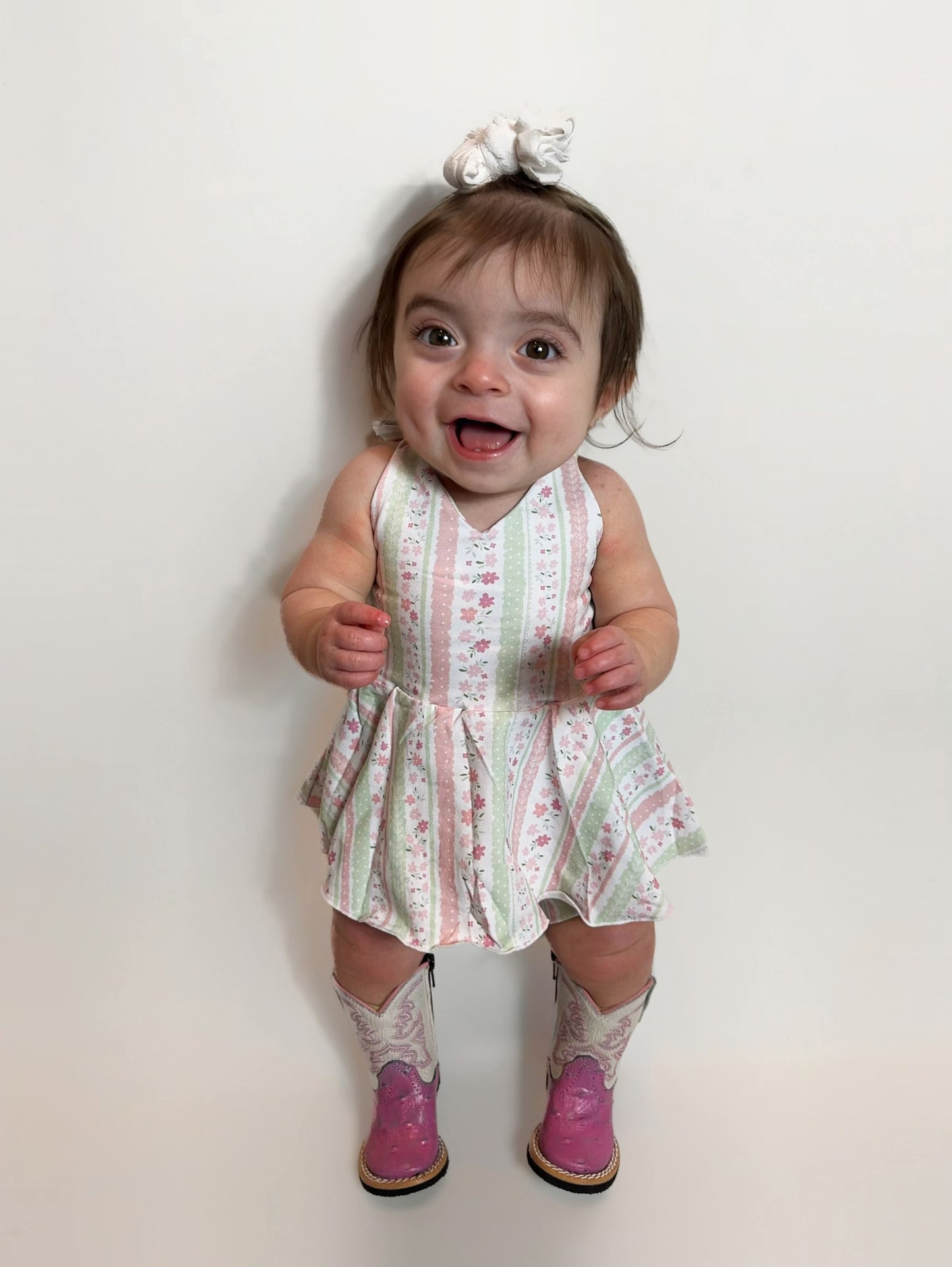 Pink Floral Peplum Set