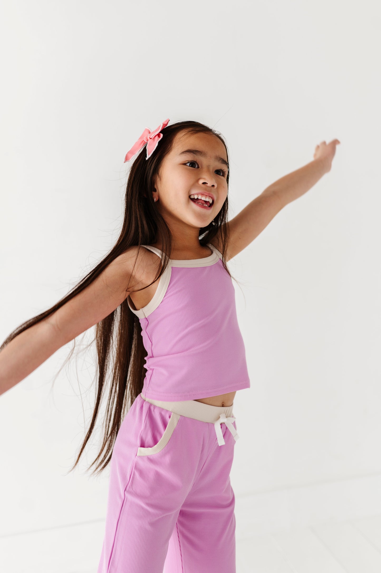 LAVENDER | Tank + Wide Leg Pant RIB SET