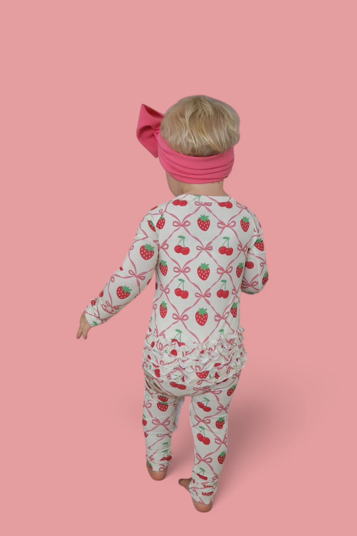 CHERRY BOW BERRY DREAM RUFFLE ROMPER