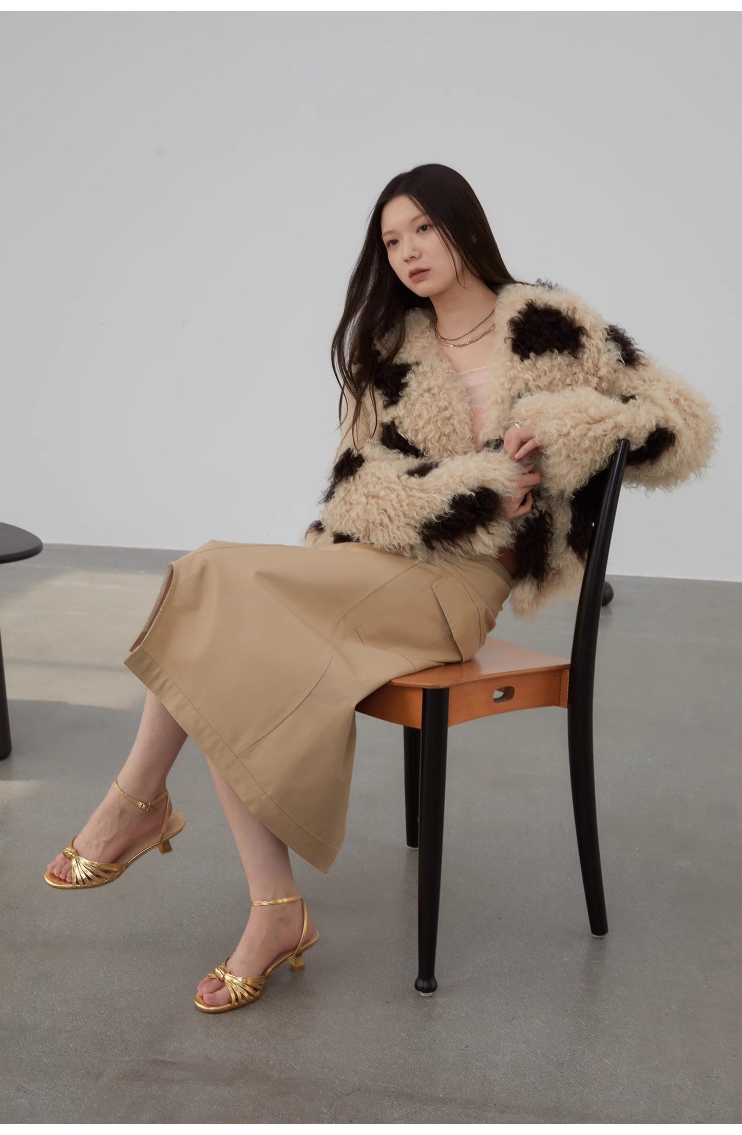 Fragrant Cream Fur Jacket