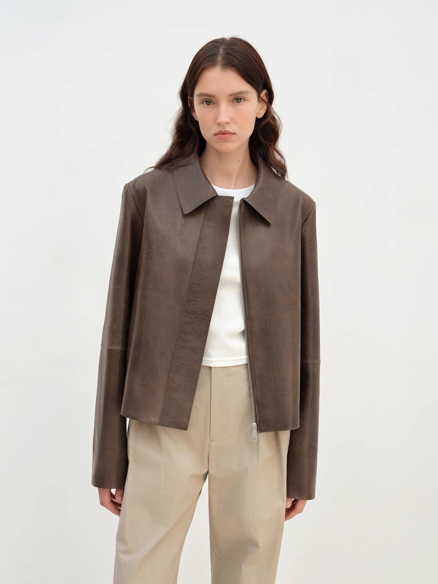 Miss Svenn Short Jacket Leather Coat Women