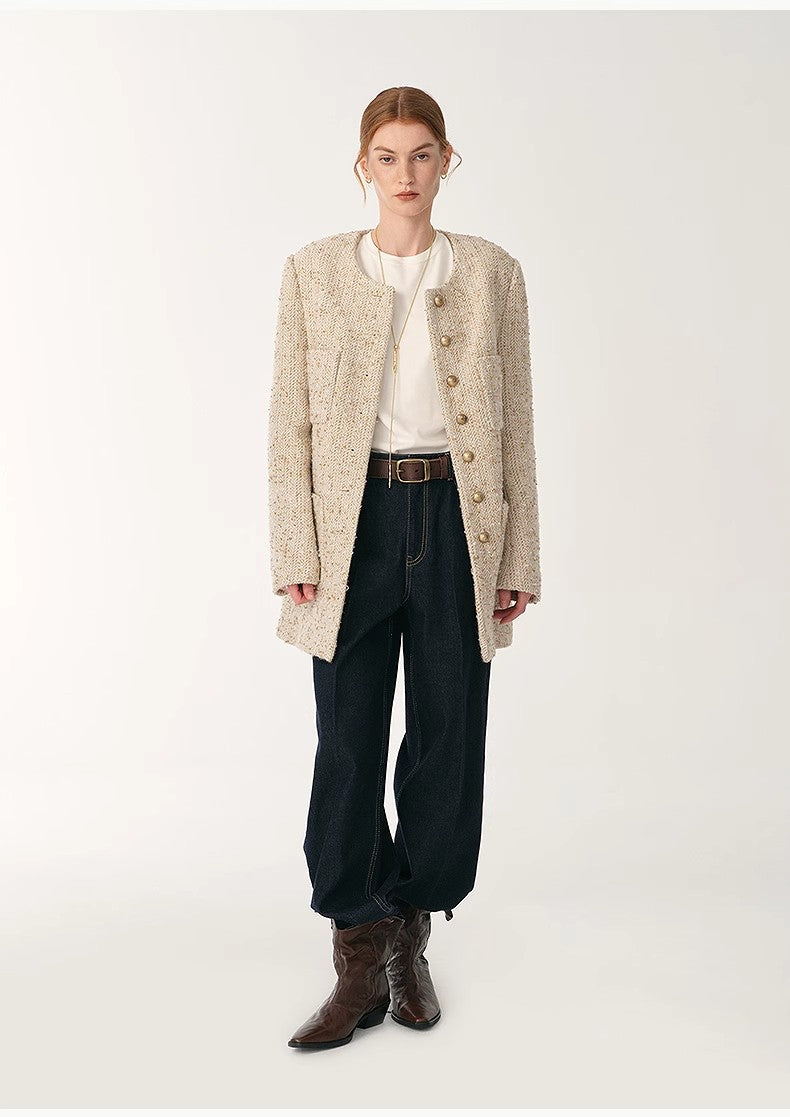 Tweed Pocket Slim Chanel Jacket