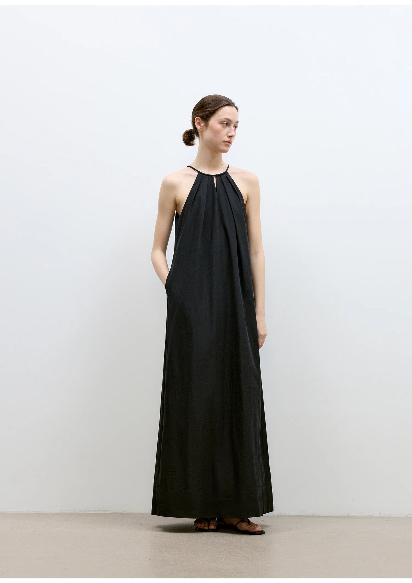 Minimalist Rule Halter Neck Dress