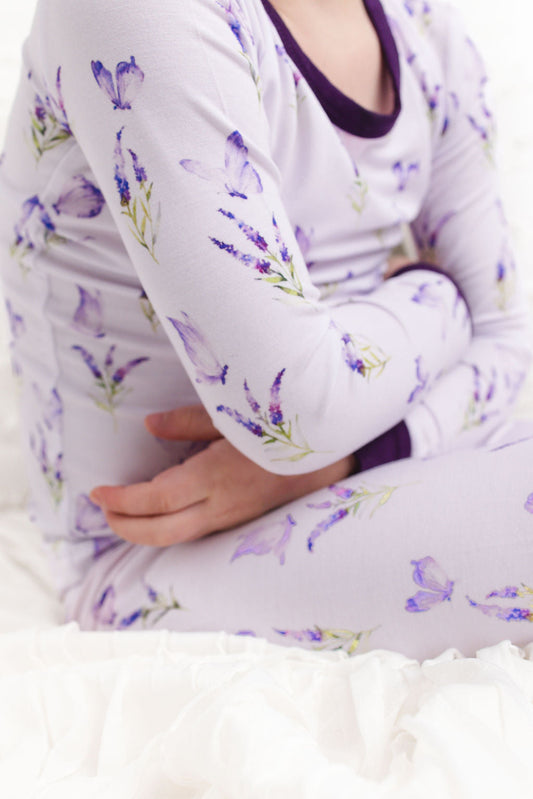 Estella (Lavender Butterfly) Long Sleeve PJ's BDLJ
