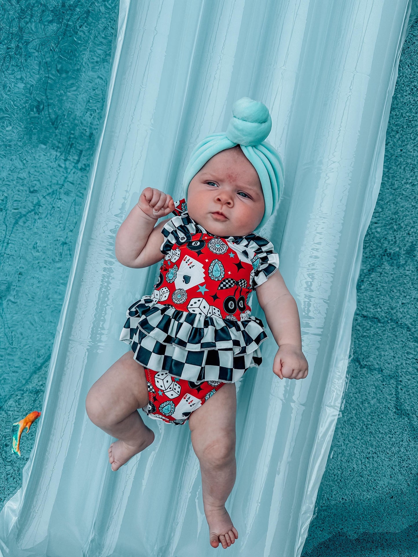 Wild Card Ruffled Swim Suit