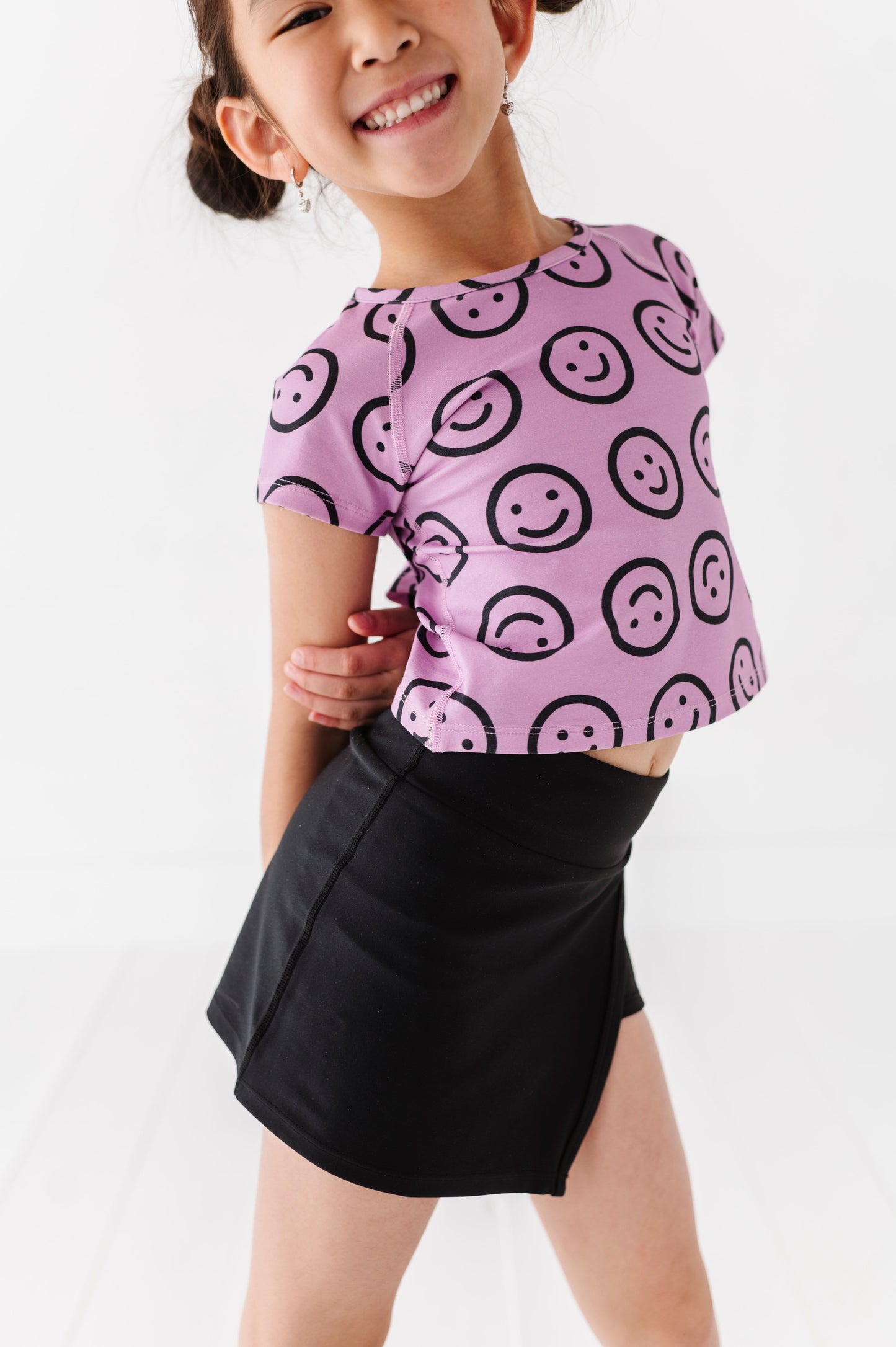 Black | Side Split Skort