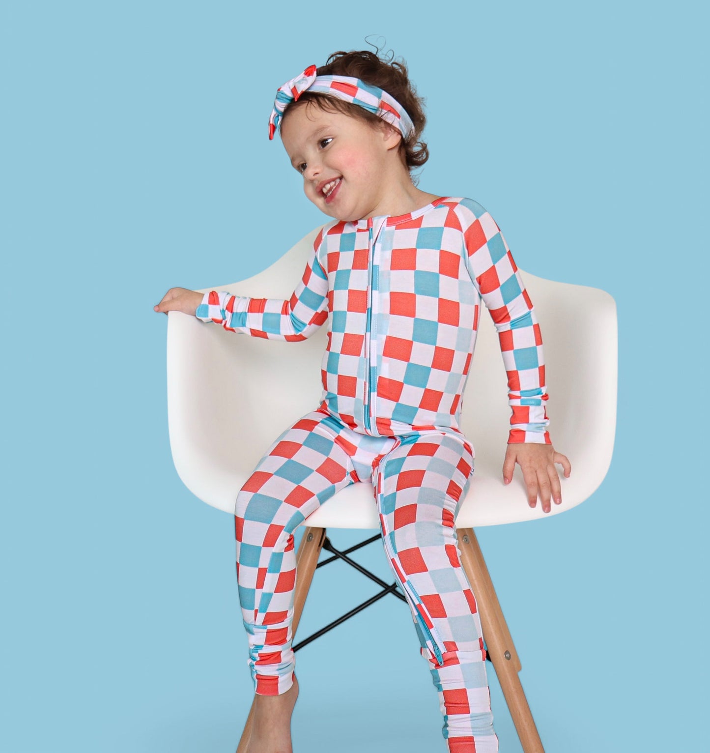 USA CHECKERS DREAM ROMPER