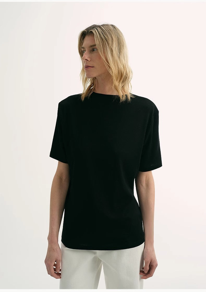 "Soft Cloud" 15.5mm Cashmere Loose Tee