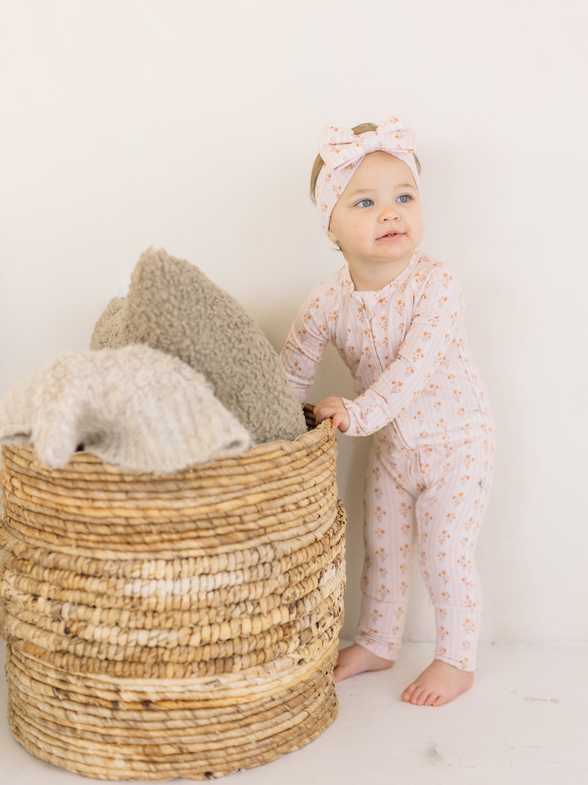 Logan Floral | Bamboo Zip Pajamas