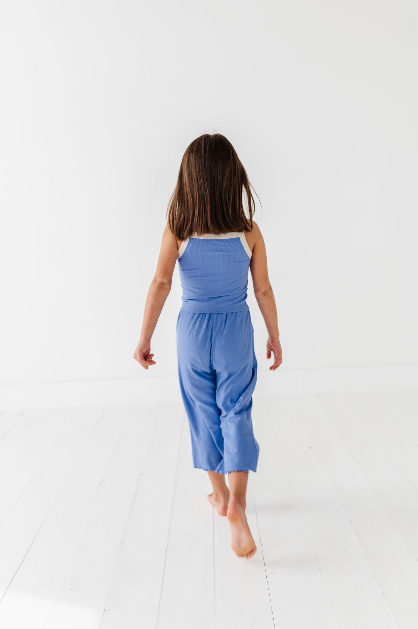 PERIWINKLE | Tank + Wide Leg Pant RIB SET