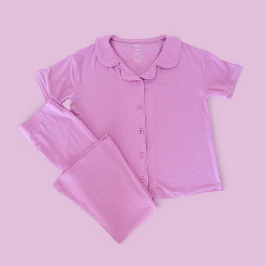 FOREVER LILAC RIB DREAM GIRL'S FLARE SET