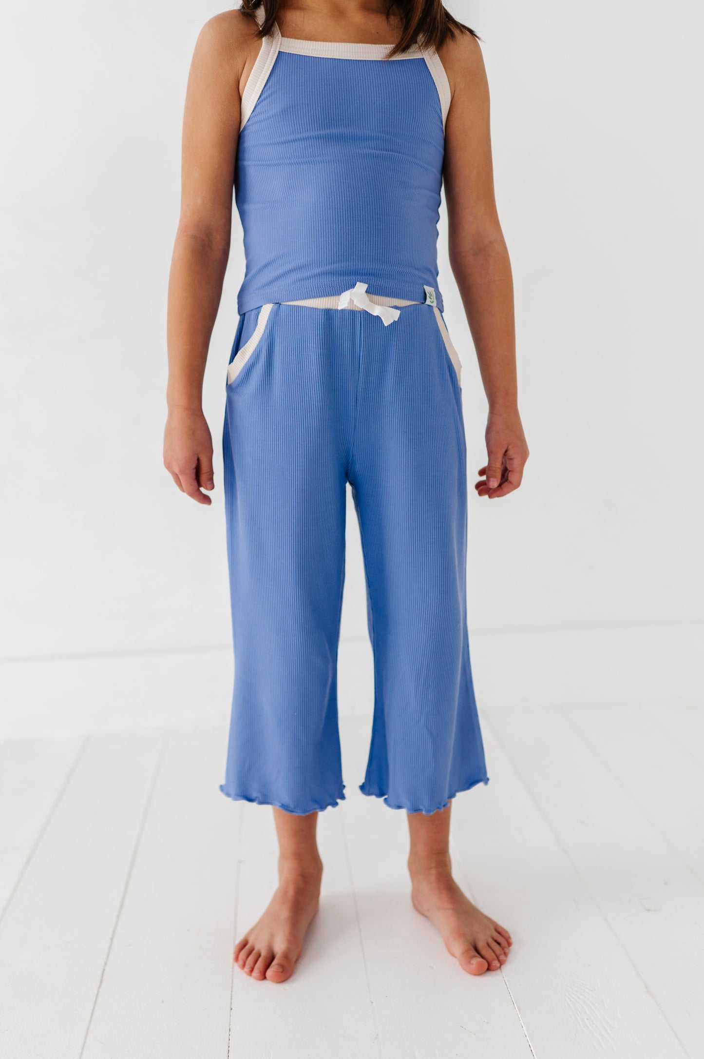 PERIWINKLE | Tank + Wide Leg Pant RIB SET