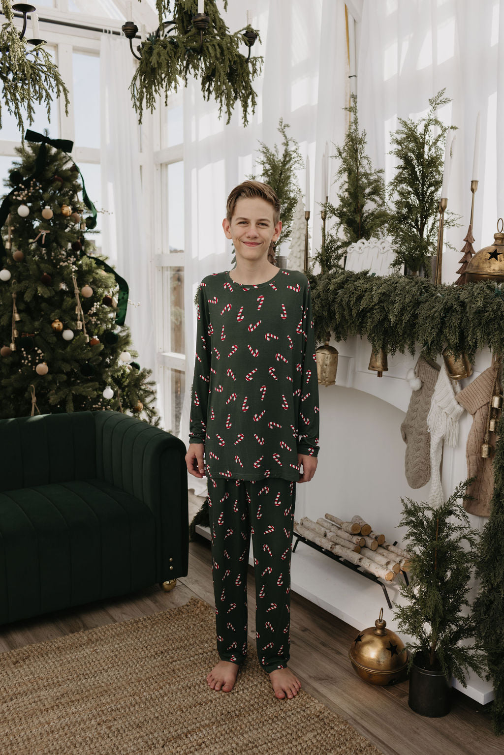 Men's Bamboo Pajamas | Candy Cane Lane 2024