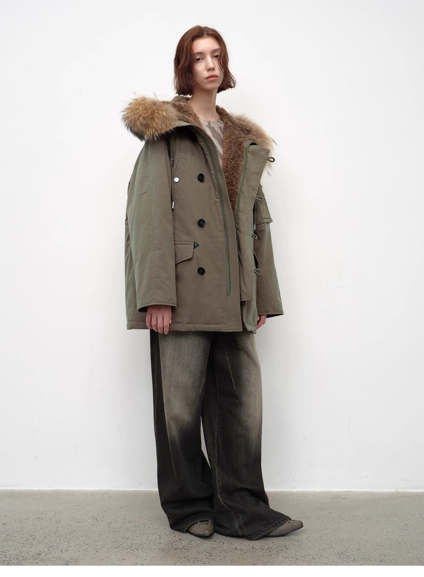 Coastal Highway II Hooded Raccoon Duck Down Parka
