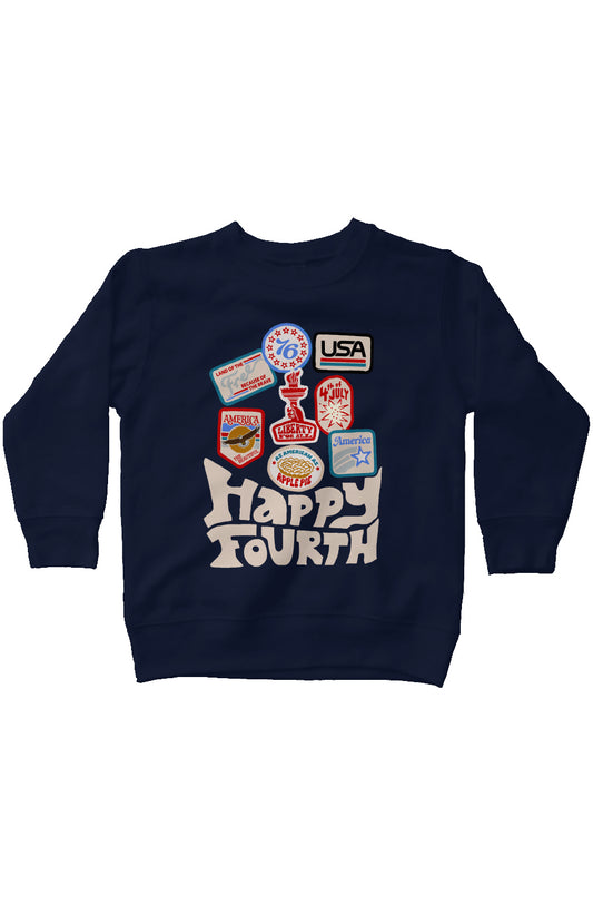 Happy 4th Patch Fleece Sweatshirt