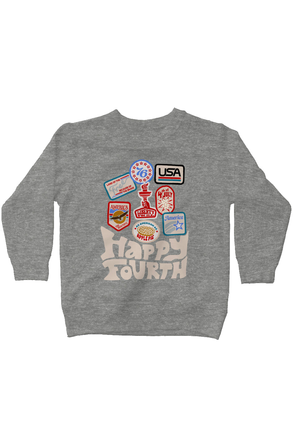 Happy 4th Patch Fleece Sweatshirt