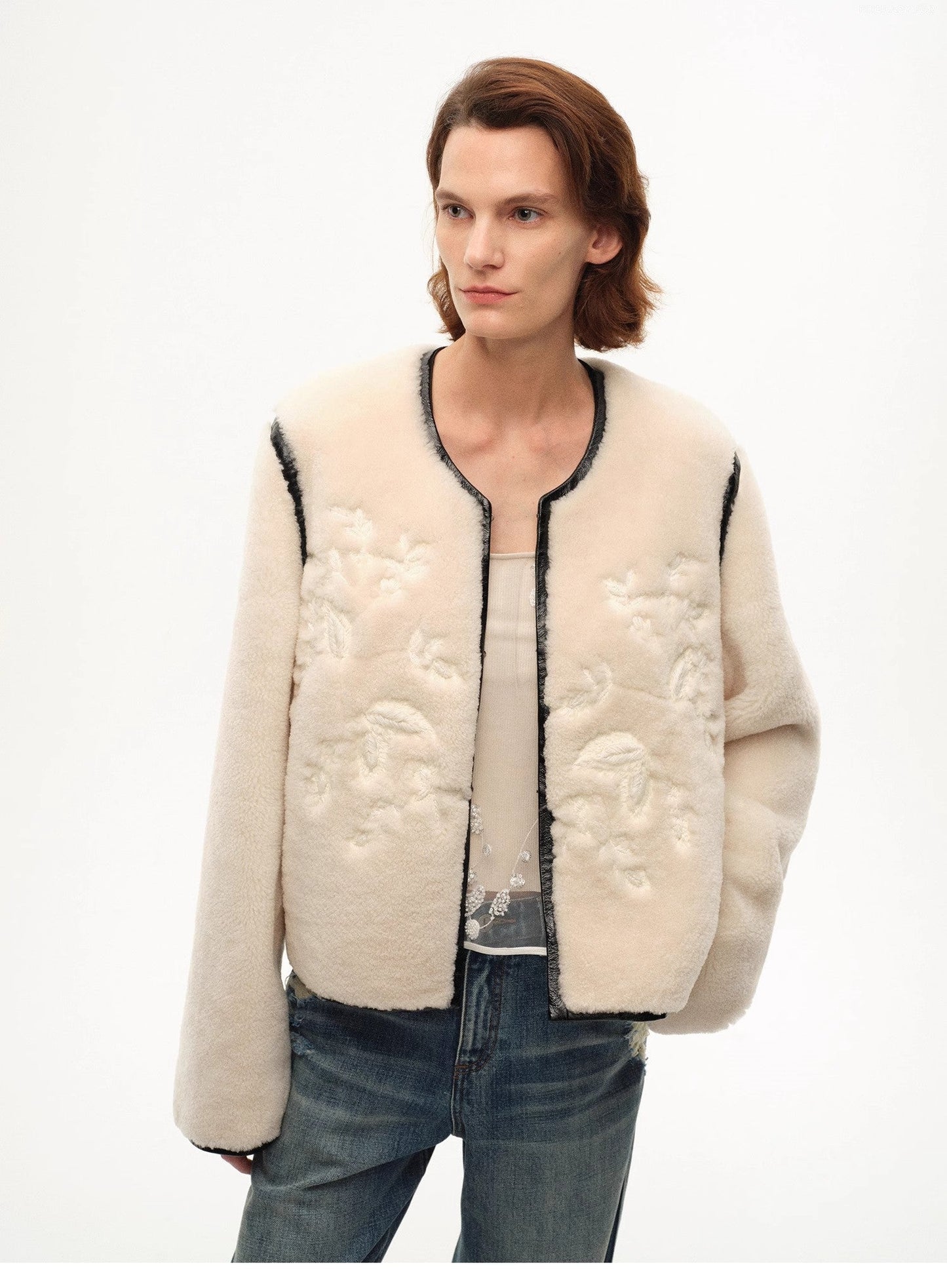 "FF×JW Muse Project" Embroidered Fur Coat