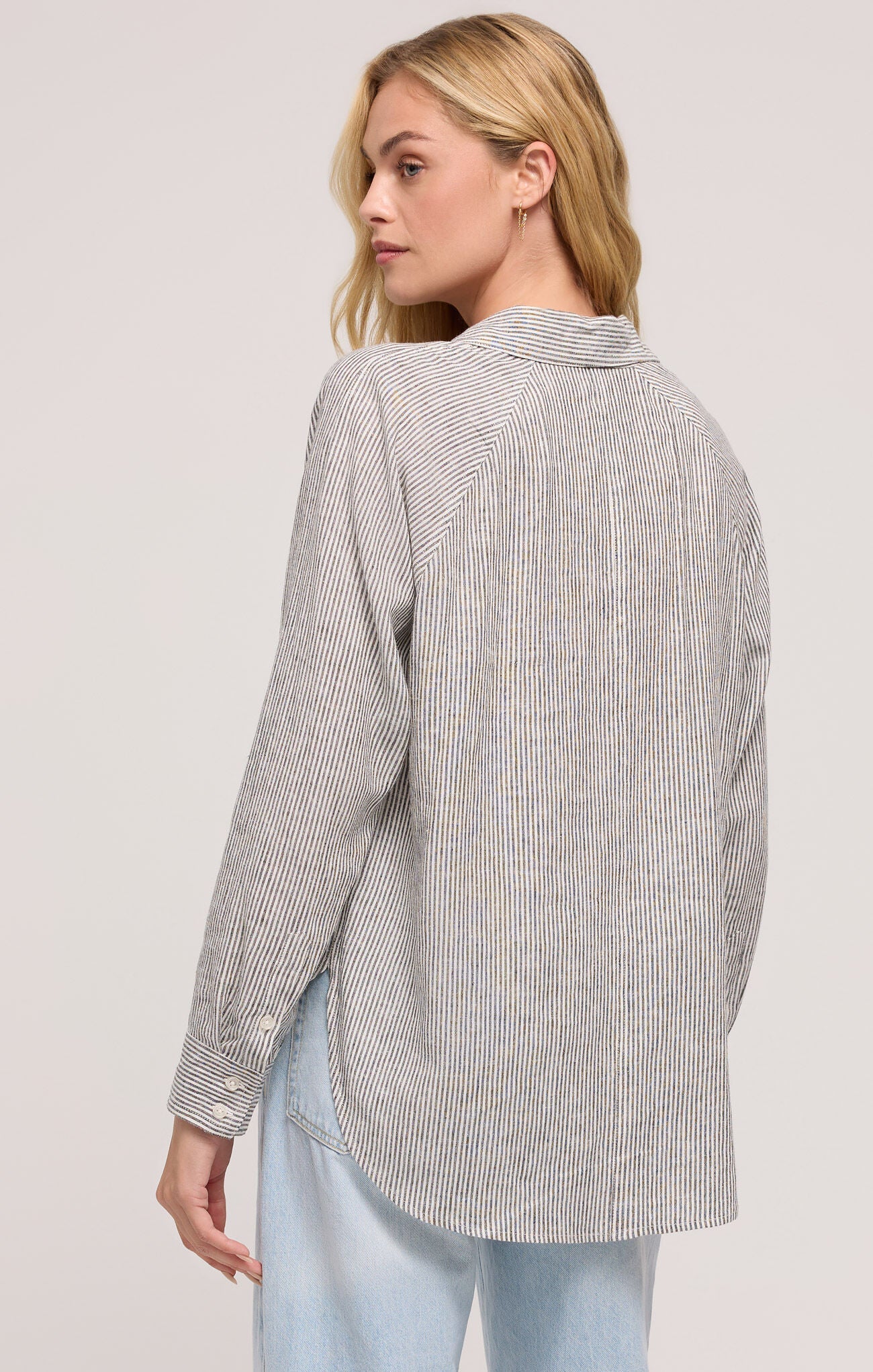 PERFECT LINEN STRIPE TOP