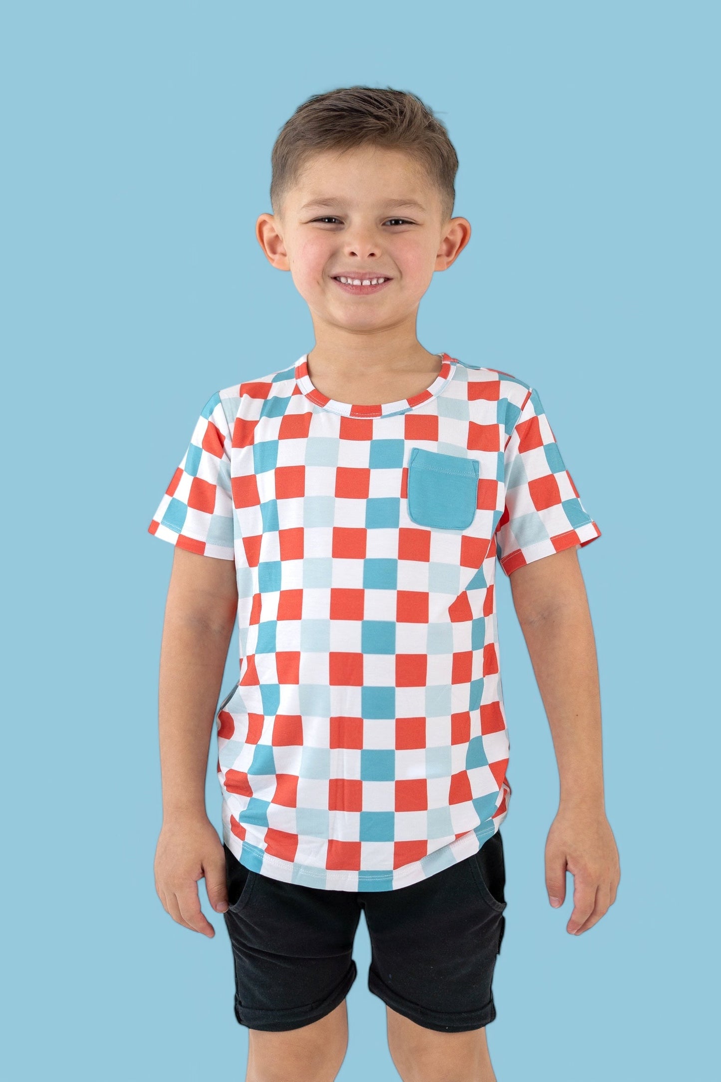 USA CHECKERS DREAM POCKET TEE