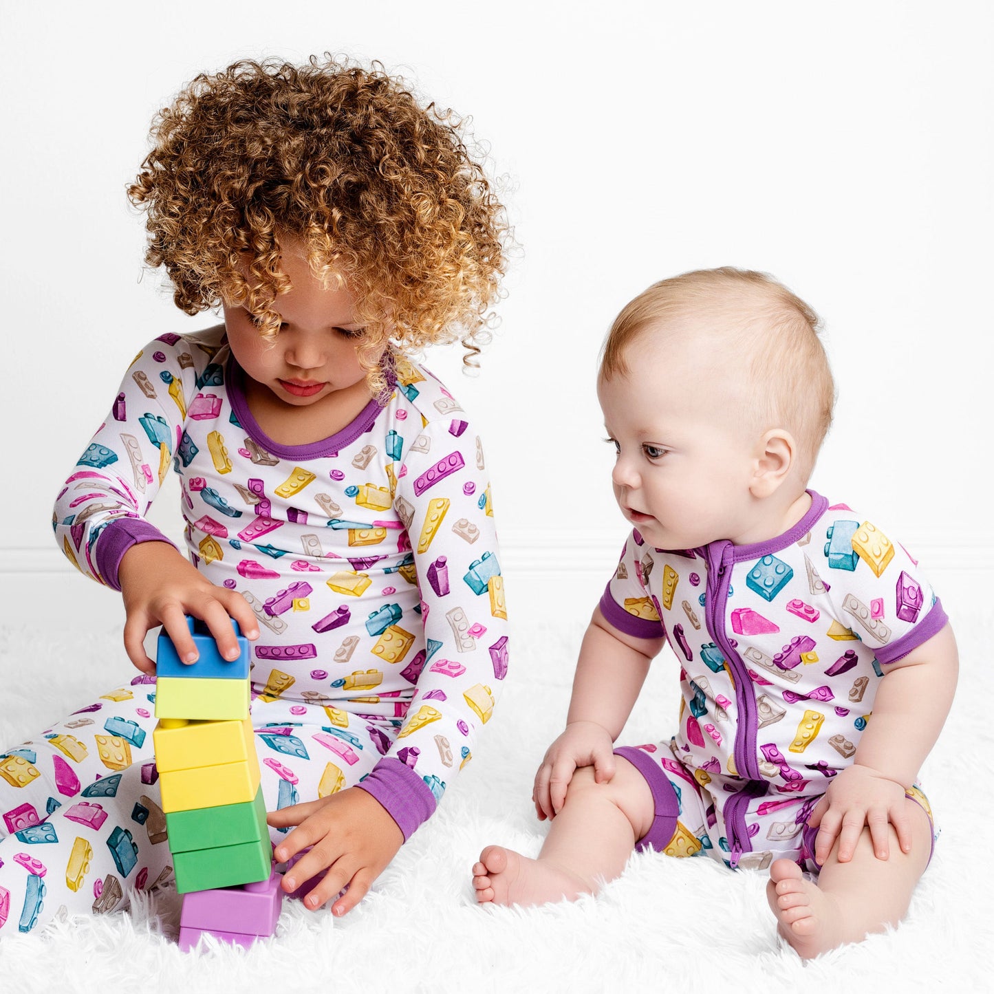 Block Party (Purple) Long Sleeve PJ's BDLJ
