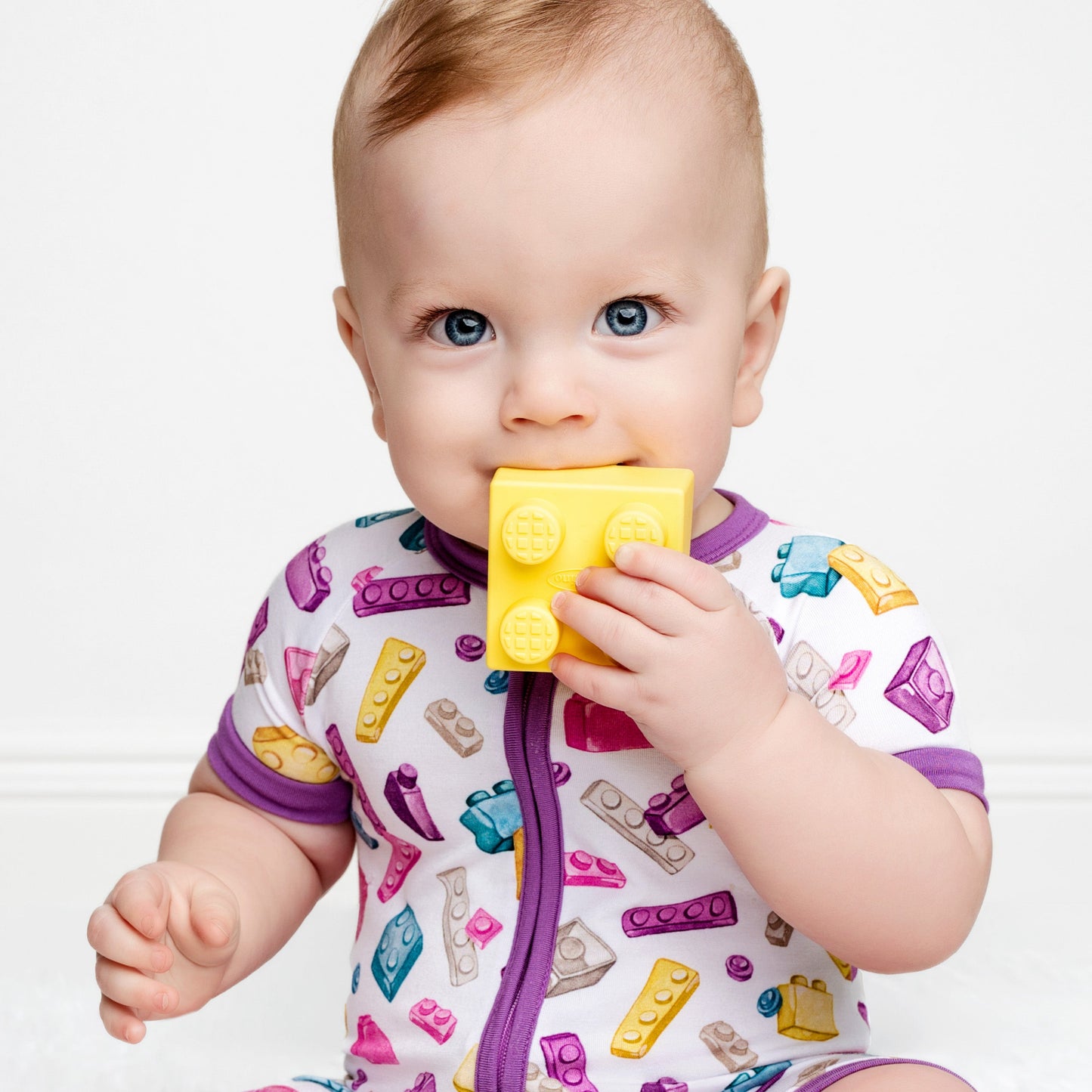 Block Party (Purple) Short Sleeve Romper BDLJ