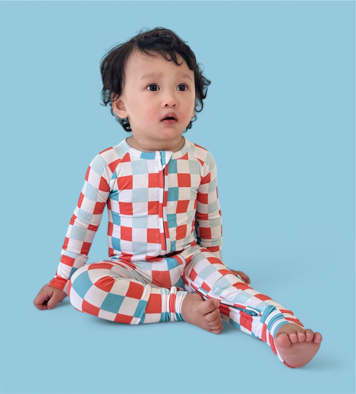 USA CHECKERS DREAM ROMPER