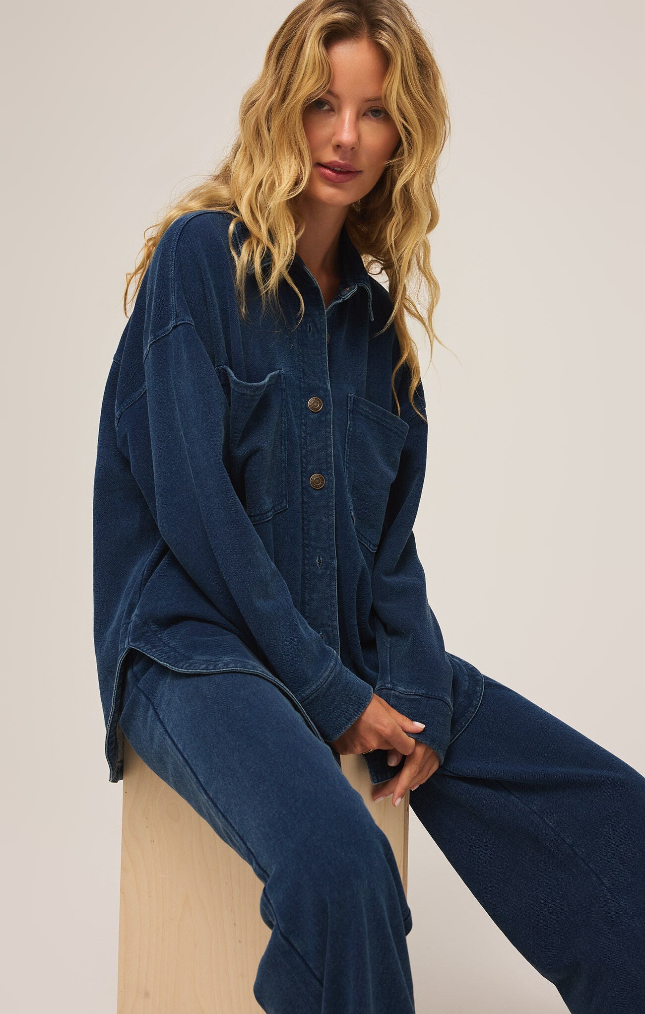 ALL DAY KNIT DENIM JACKET