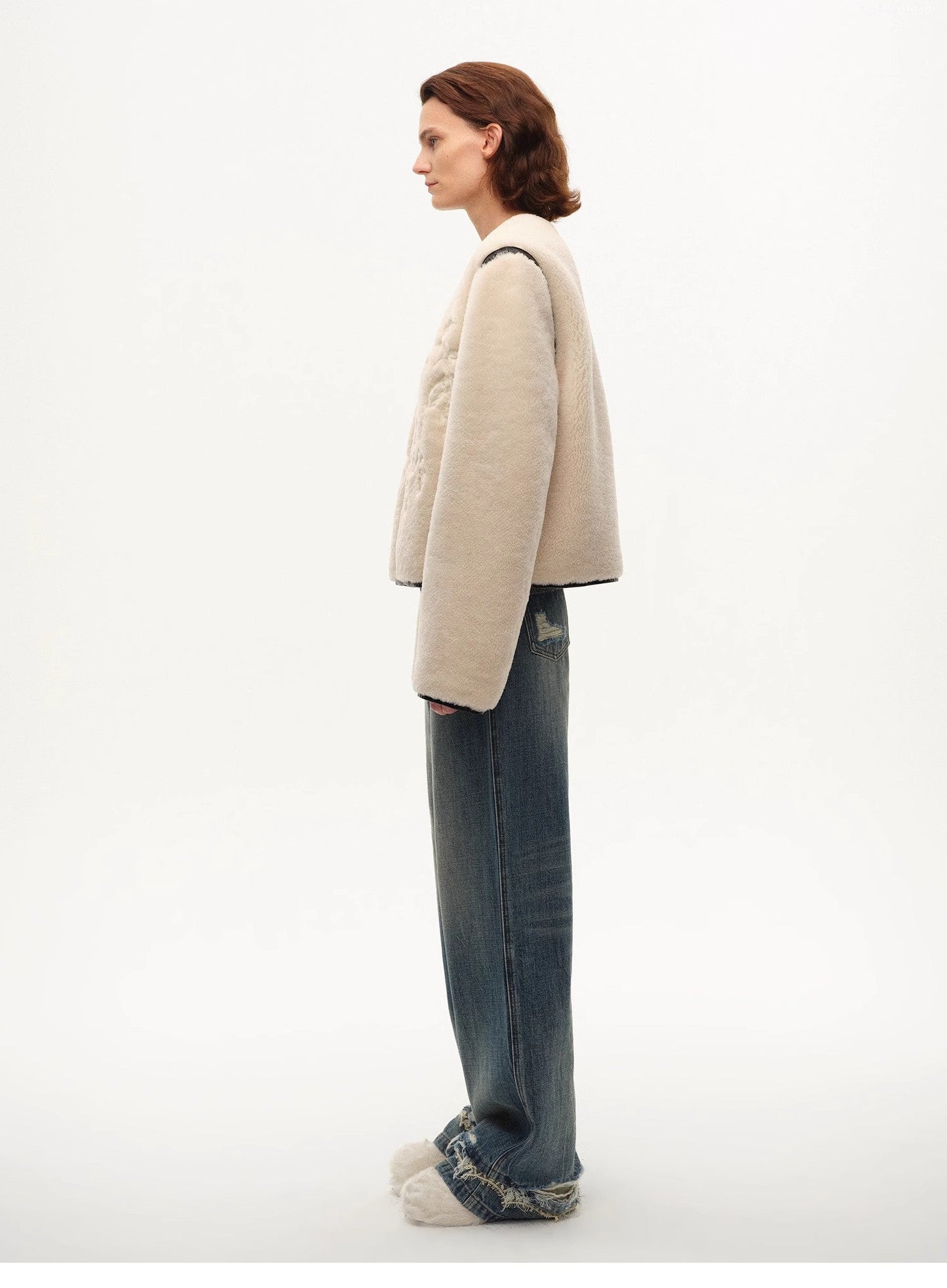 "FF×JW Muse Project" Embroidered Fur Coat