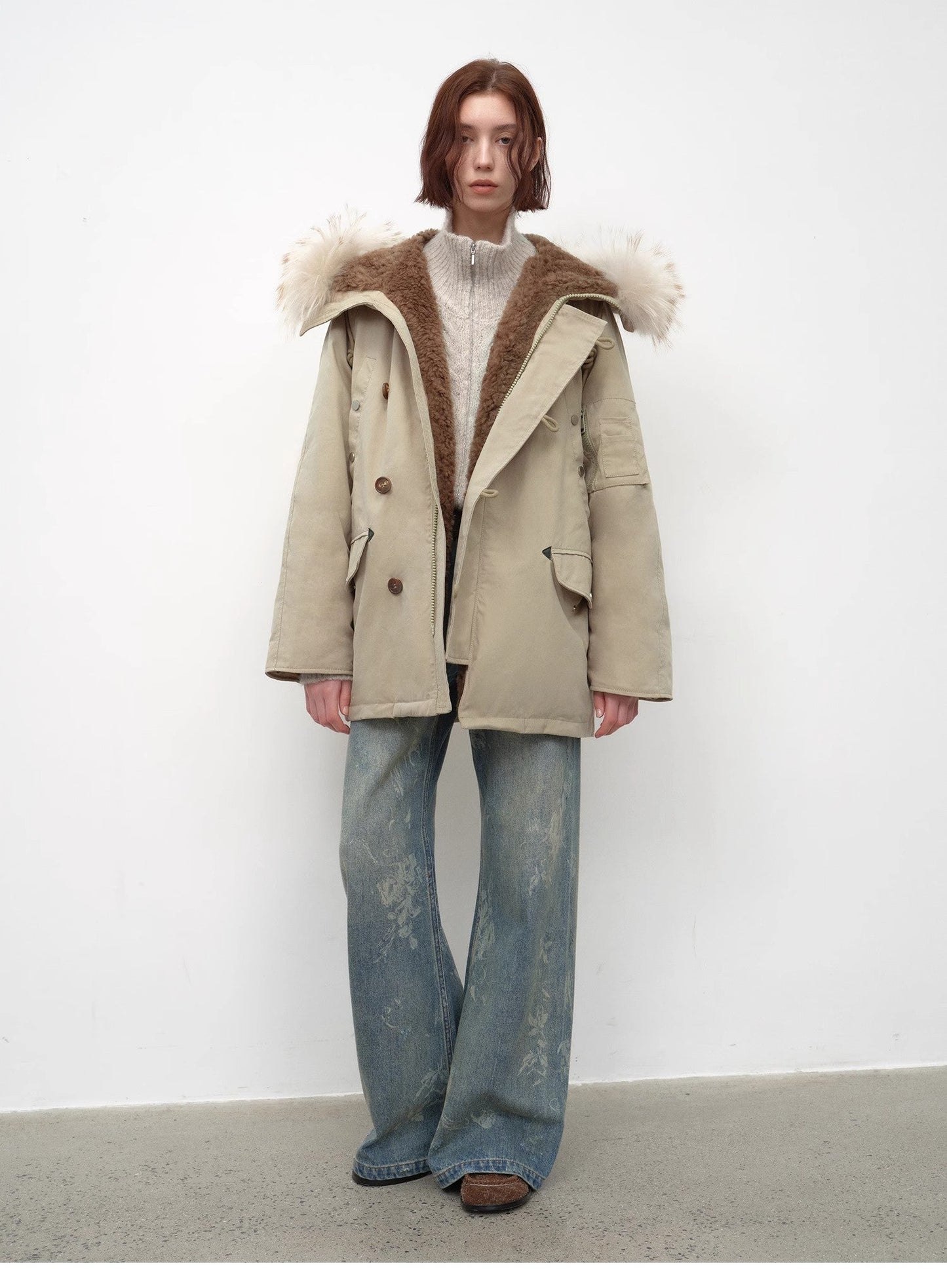 Coastal Highway II Hooded Raccoon Duck Down Parka