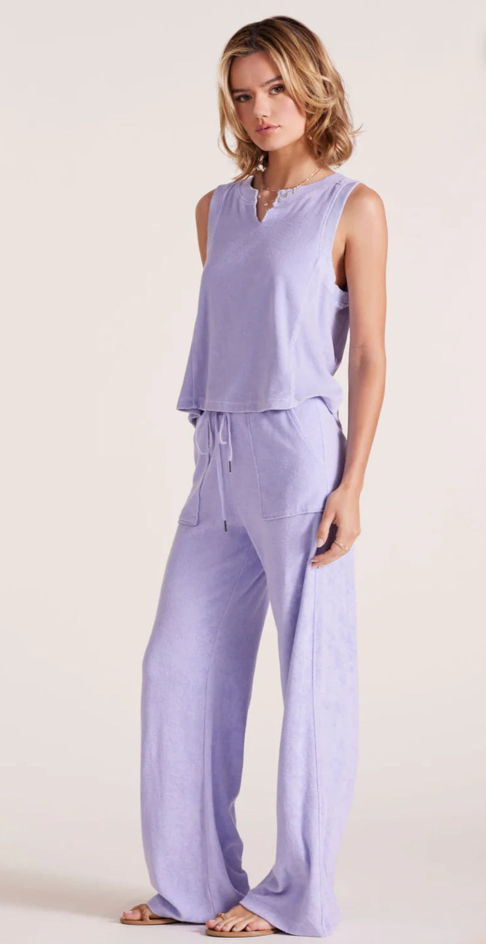Lilac Terry Pant