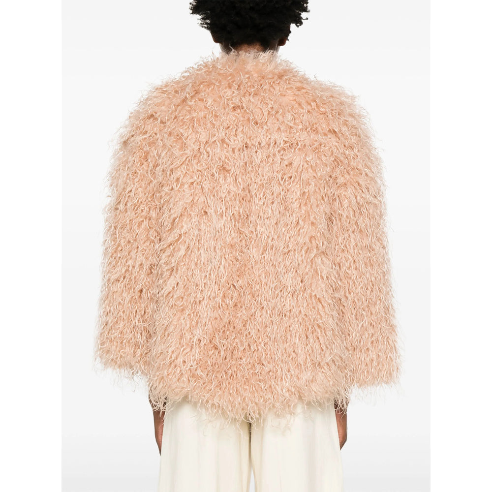 Forte Forte Neutrals Coats - Faux Fur Coats Women