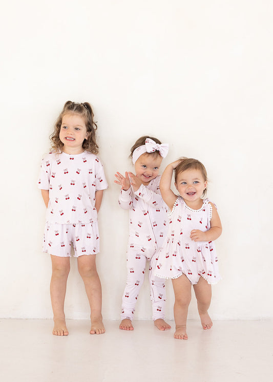 Cherry | Bamboo Zip Pajamas