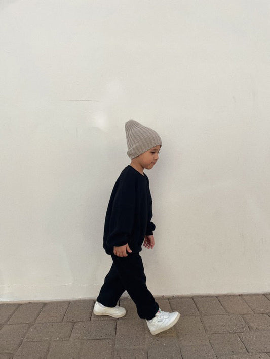 Kids Waffle Jogger Two Piece Set