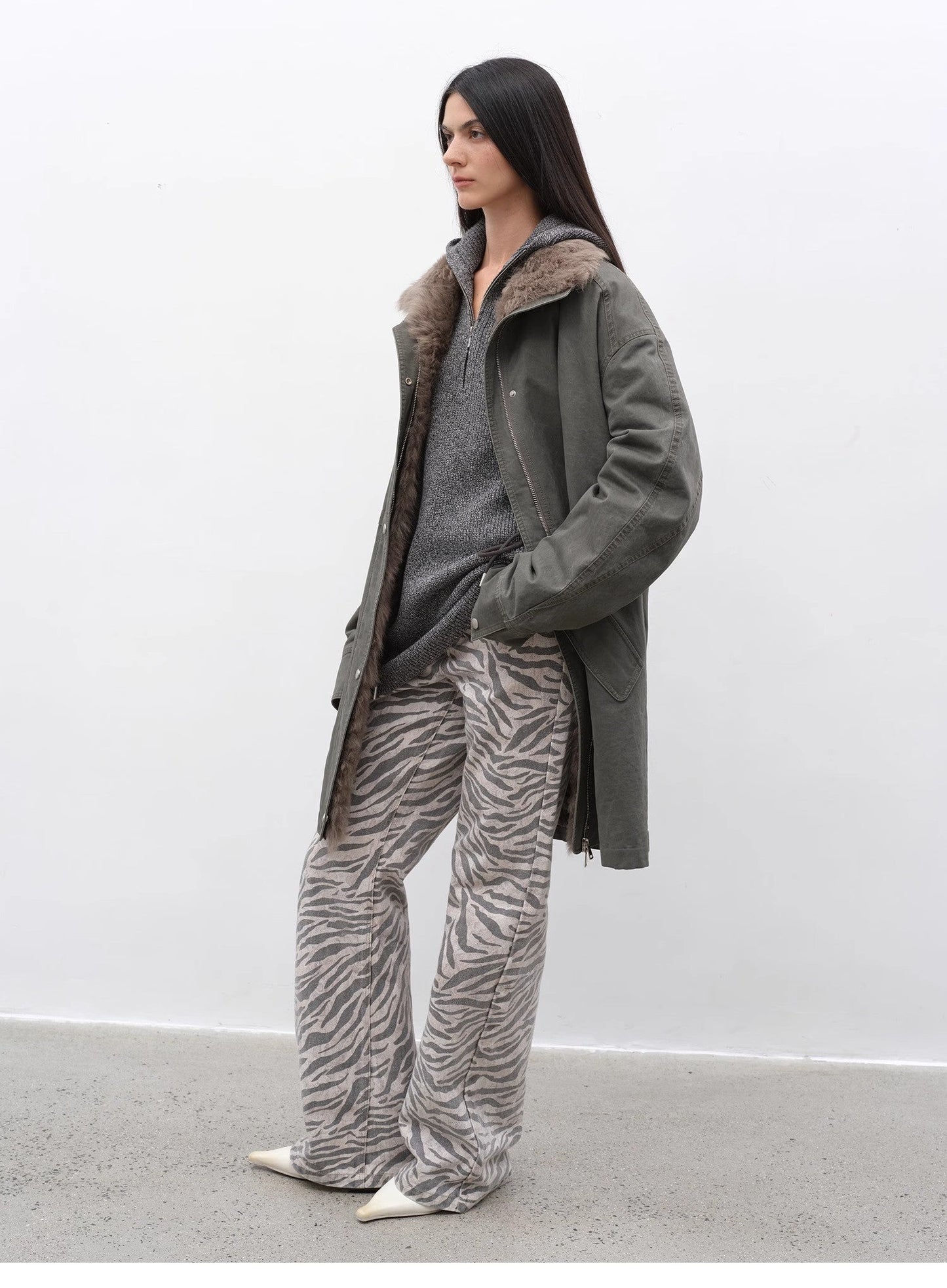 Detachable Goose Down Parka