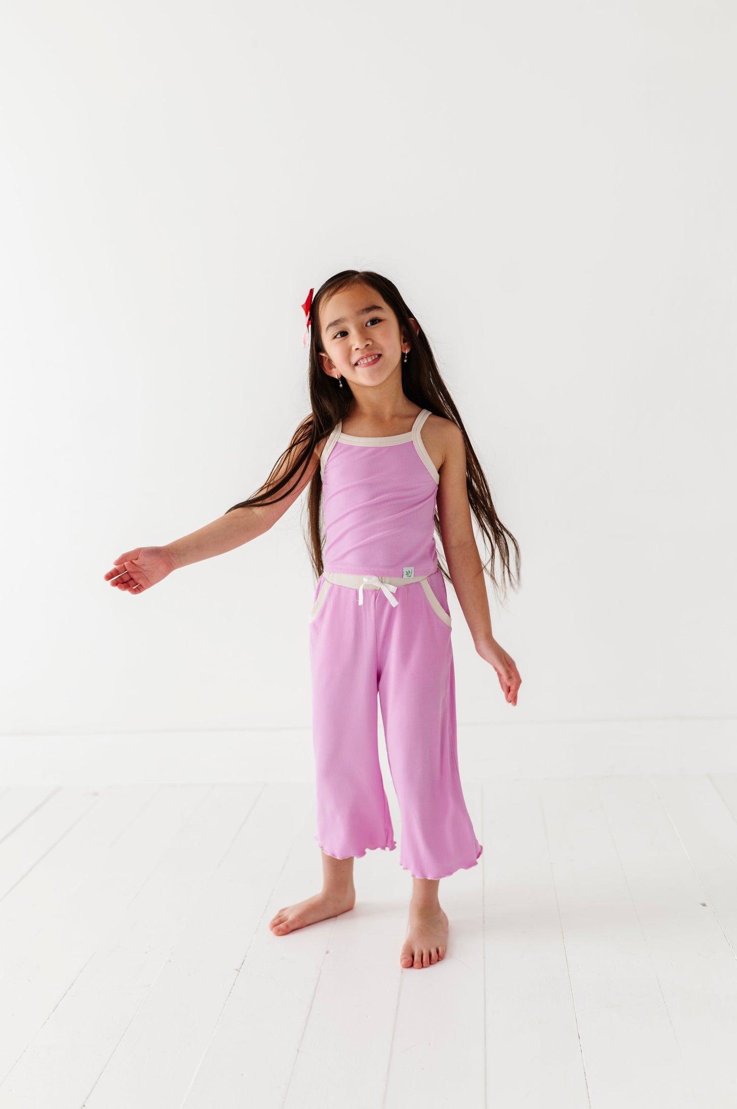 LAVENDER | Tank + Wide Leg Pant RIB SET