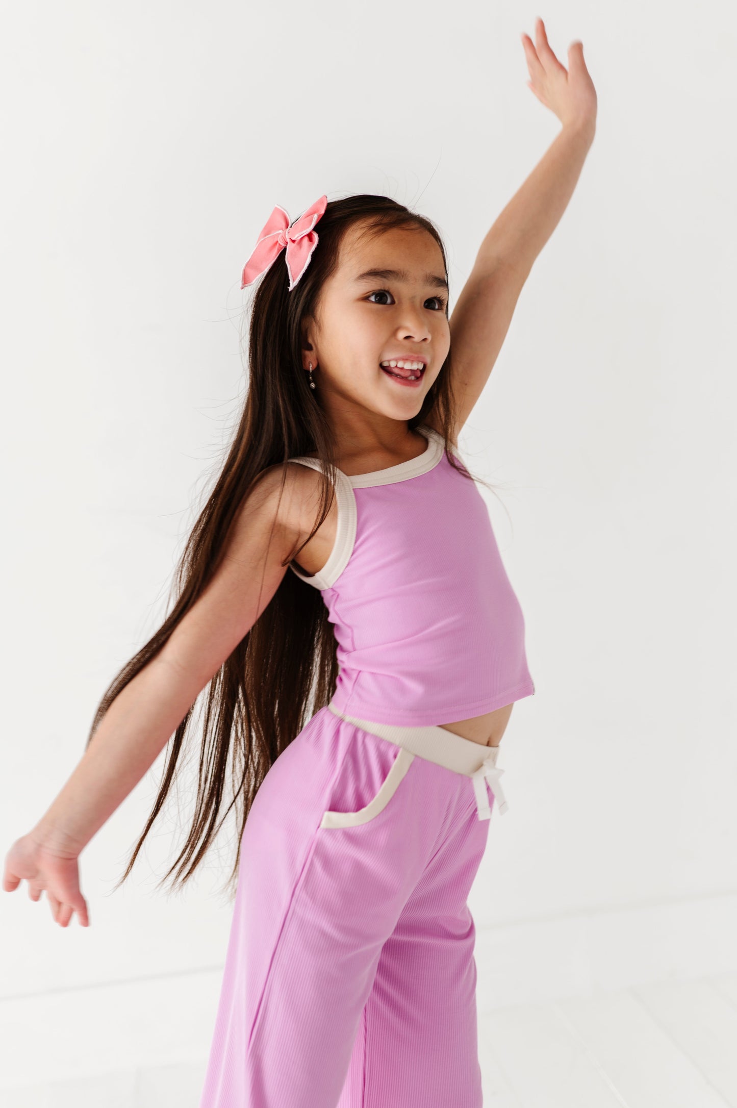 LAVENDER | Tank + Wide Leg Pant RIB SET