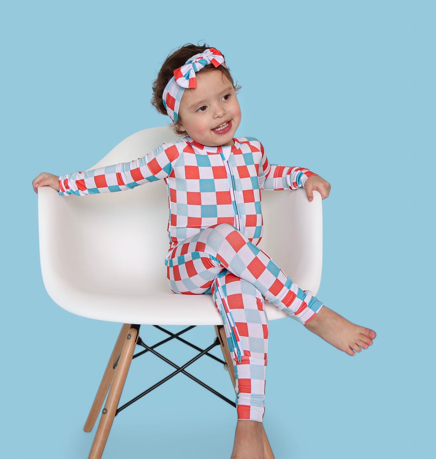 USA CHECKERS DREAM ROMPER