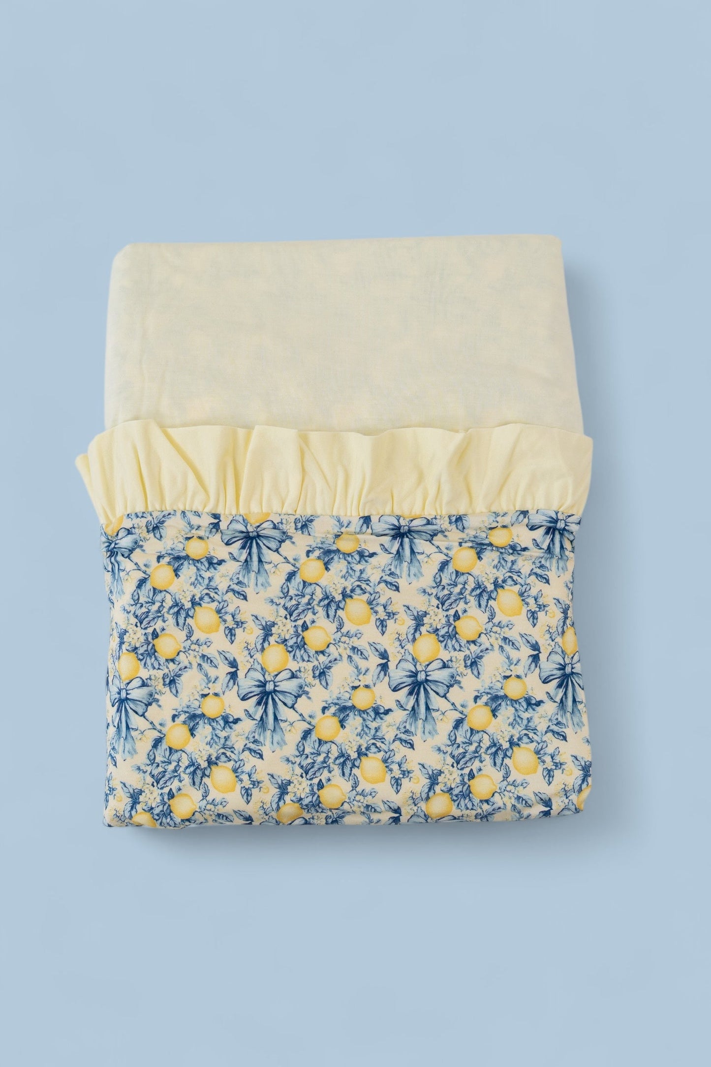 VINTAGE CITRUS TOILE RUFFLE DREAM BLANKET