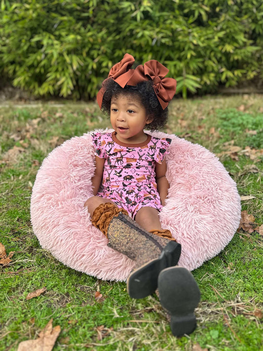 PINK Bella-Breez Hunting Club Bamboo Skirted Romper