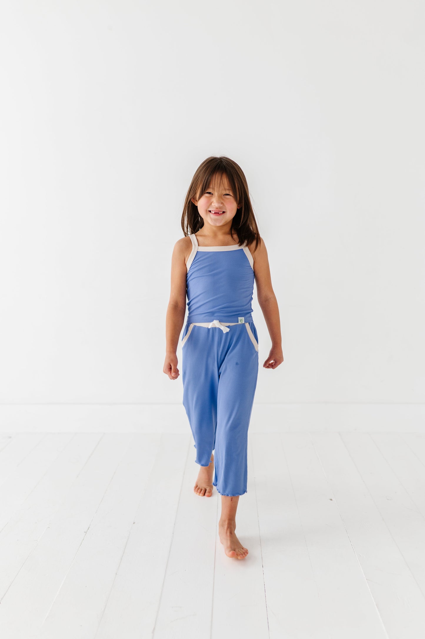 PERIWINKLE | Tank + Wide Leg Pant RIB SET