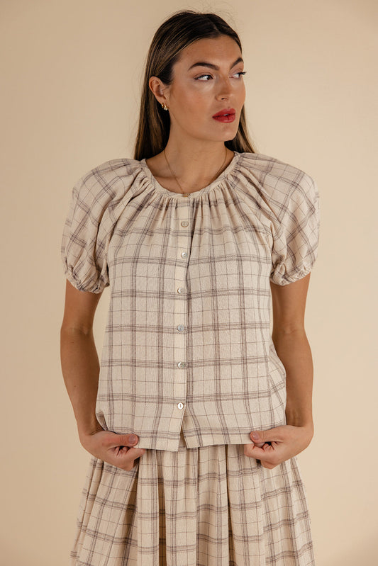 Coretta Plaid Blouse