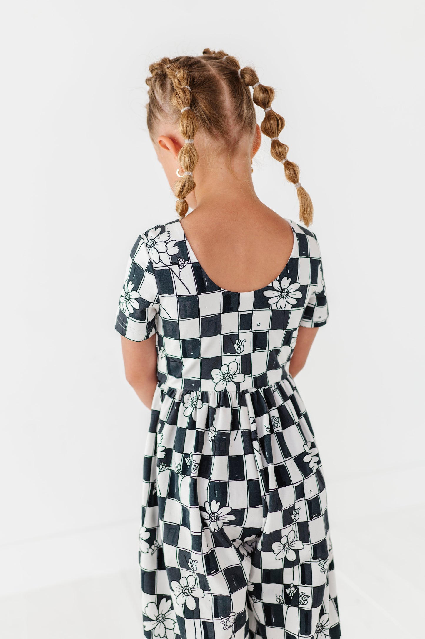 Floral Check Romper