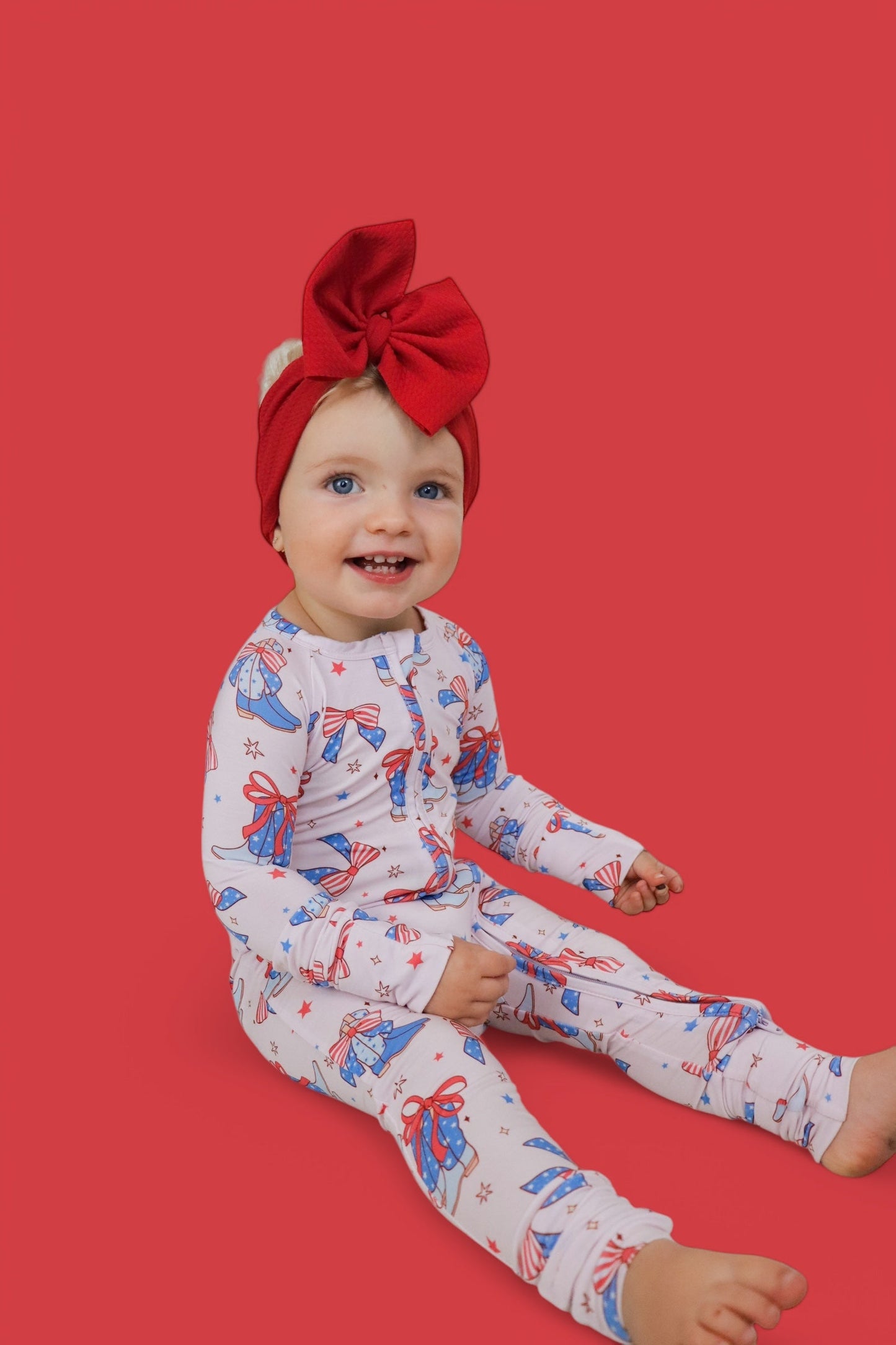 USA BOOTS N' BOWS DREAM ROMPER