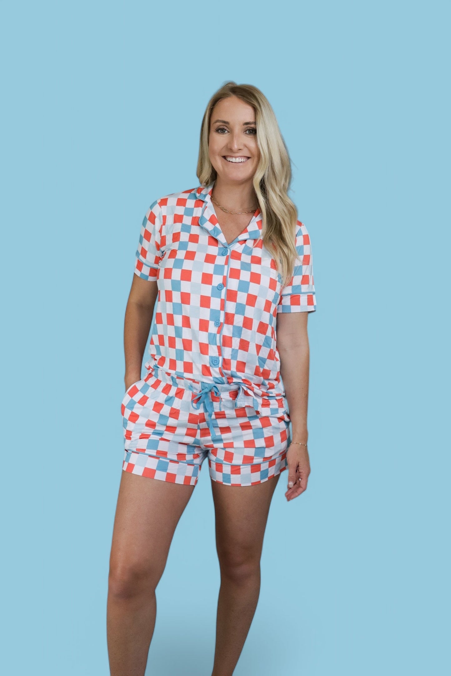 USA CHECKERS WOMEN’S DREAM SHORT SET