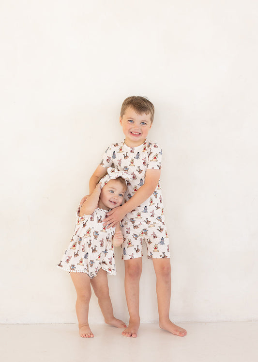 Pooh (Ribbed) | Bamboo Toddler Short Set
